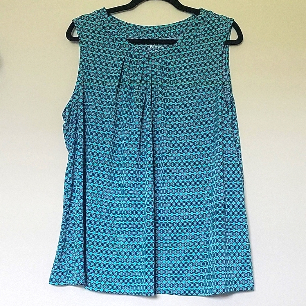 Croft Barrow pullover printed blouse. Size XXL. NWOT